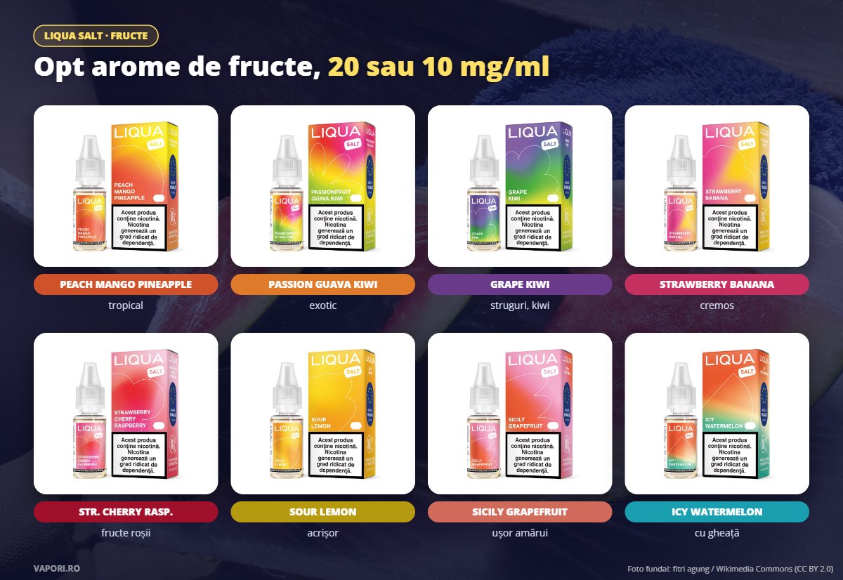 Aromele de fructe Liqua Salt Aromele de fructe Liqua Salt