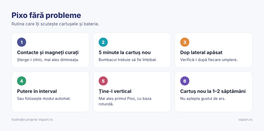 Rutina de întreținere pentru Aspire Pixo Rutina de întreținere pentru Aspire Pixo