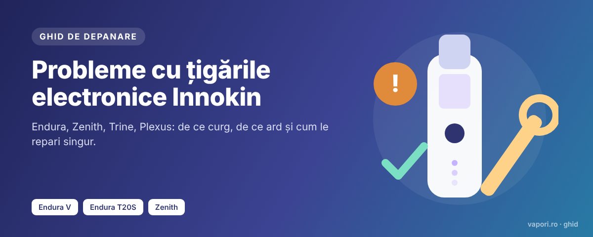 Probleme cu țigările electronice Innokin: cum le rezolvi Probleme cu țigările electronice Innokin: diagnostic și soluții