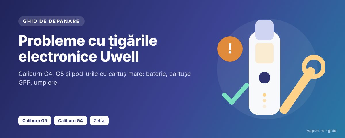 Probleme cu țigările electronice Uwell: cum le rezolvi Probleme cu țigările electronice Uwell Caliburn: diagnostic și soluții