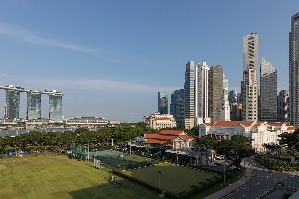 Hotelul Marina Bay Sands și zona centrală de afaceri din Singapore Hotelul Marina Bay Sands și zona centrală de afaceri din Singapore