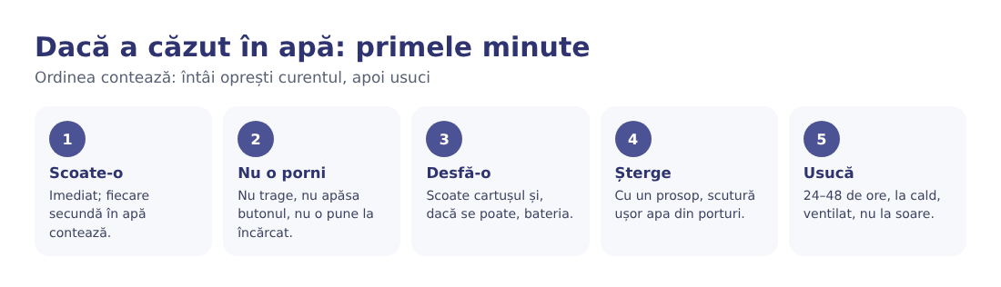 Cinci pași după ce țigara electronică a căzut în apă: scoate-o, nu o porni, desfă-o, șterge, usucă Cinci pași după ce țigara electronică a căzut în apă: scoate-o, nu o porni, desfă-o, șterge, usucă