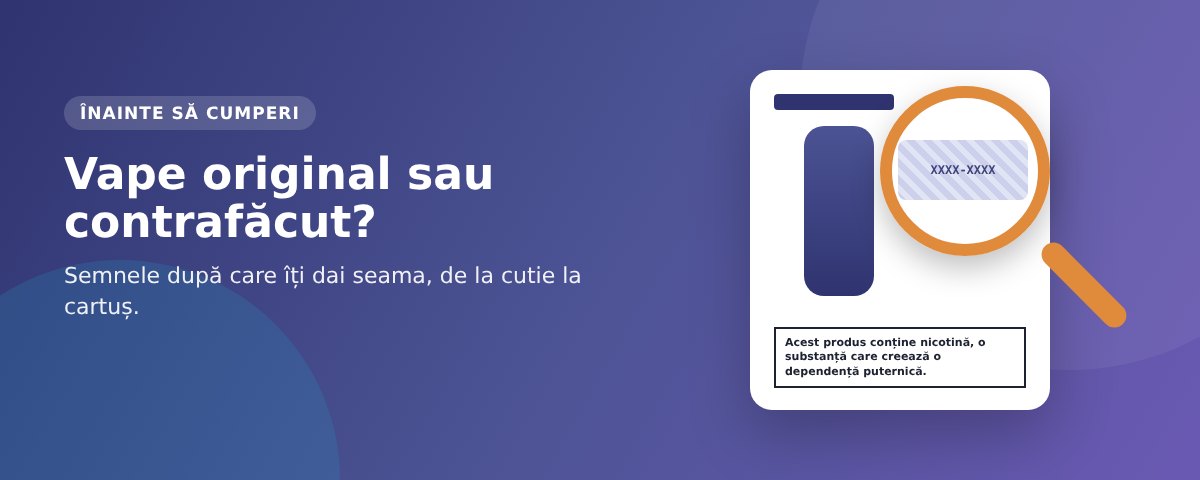 Vape original sau contrafăcut? Vape original sau contrafăcut: cutie de țigară electronică cu cod de verificare sub lupă