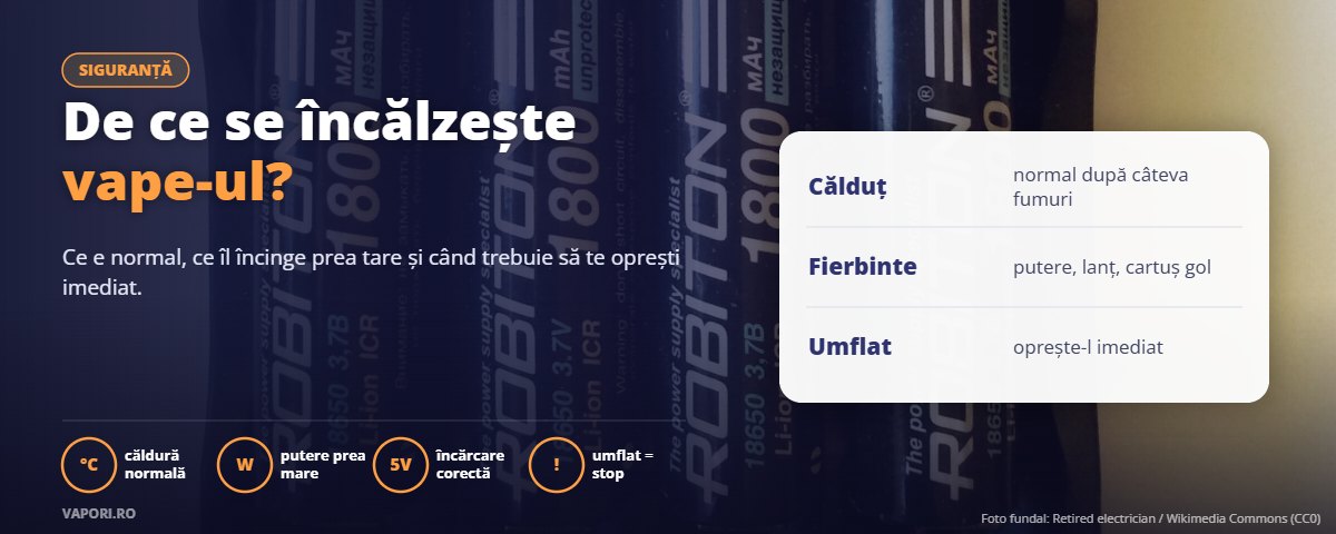 De ce se încălzește vape-ul? Cauze și soluții De ce se încălzește vape-ul: cauze și soluții