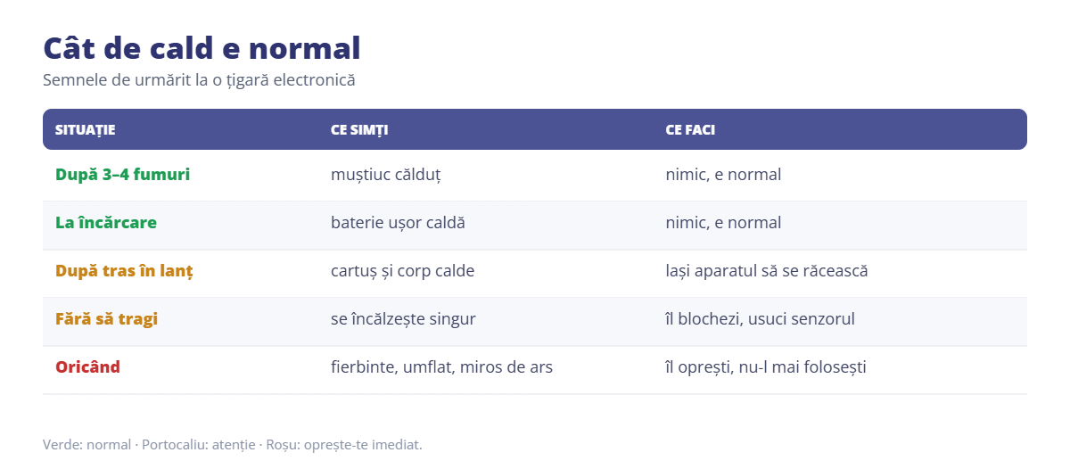 Cât de cald e normal pentru o țigară electronică Cât de cald e normal pentru o țigară electronică